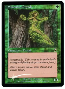 SHANODIN DRYADS [7ED - SEVENTH EDITION] - MTG VINTAGE FOIL CARD [EXCELLENT] - Image 1