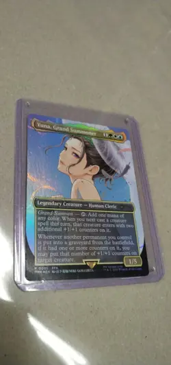 Yuna, Grand Summoner Promo 0001 Final Fantasy Mtg Borderless Foil Ffx - Image 1