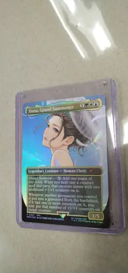 Yuna, Grand Summoner Promo 0001 Final Fantasy Mtg Borderless Foil Ffx - Image 3