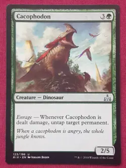 Magic The Gathering RIVALS OF IXALAN CACOPHODON green card MTG - Image 1