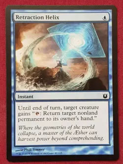 Magic The Gathering BORN OF THE GODS RETRACTION HELIX blue card MTG - Image 1