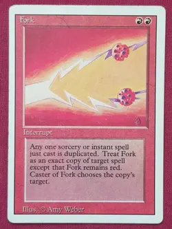 Magic The Gathering REVISED EDITION FORK red card MTG - Image 1
