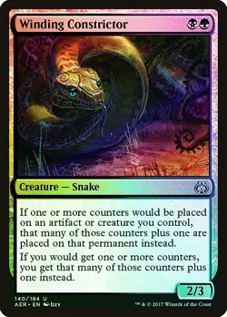 Winding Constrictor FOIL Aether Revolt NM Black Green Uncommon CARD ABUGames - Image 1