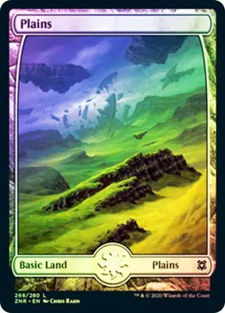 Plains (#268) (Full Art) Zendikar Rising (Foil) Mtg Magic English - Image 1