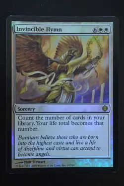 Magic The Gathering MTG INVINCIBLE HYMN FOIL Shards of Alara LP Lightly Played - Image 1