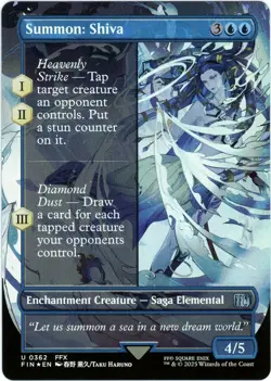 Summon: Shiva (Borderless) Foil - 0362 - Final Fantasy - MTG - NM/M - Image 1