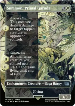 Summon: Primal Garuda (Borderless) Foil - 0360 - Final Fantasy - MTG - NM/M - Image 1