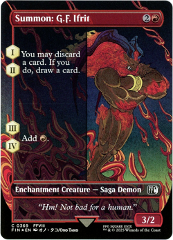 Summon: G.F. Ifrit (Borderless) Foil - 0369 - Final Fantasy - MTG - NM/M - Image 1