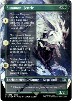 Summon: Fenrir (Borderless) Foil - 0372 - Final Fantasy - MTG - NM/M - Image 1