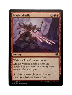 MAGIC MISSILE AFR MTG RED SORCERY UNCOMMON NM - Image 1