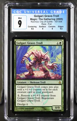 GOLGARI GRAVE-TROLL Ravnica Foil Rare CGC 9 Q++ MTG [Nostalgium] - Image 1