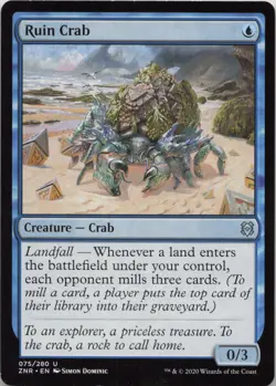 Ruin Crab U Zendikar Rising 75 - LP MTG - Image 1