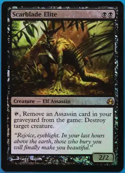 Scarblade Elite FOIL Morningtide PLD Black Rare MAGIC CARD (ID# 473472) ABUGames - Image 1