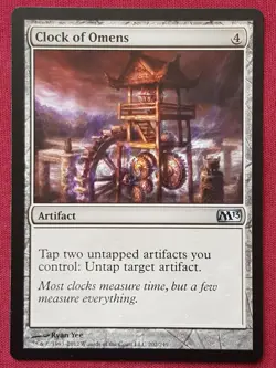 Magic The Gathering 2013 CORE SET M13 CLOCK OF OMENS artifact card MTG - Image 1