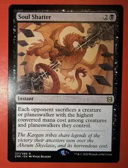 MTG: ZENDIKAR RISING , SOUL SHATTER, REGULAR, NM, RARE, 127/280 - Image 1