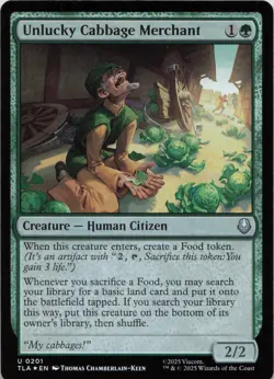 Unlucky Cabbage Merchant - FOIL - U Avatar: The Last Airbender 201 - MTG - Image 1