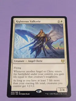 MTG Magic the Gathering: Kaldheim: Righteous Valkyrie #024/285 Rare - NM - Image 1