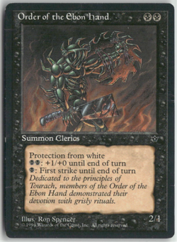 Order of the Ebon Hand Magic The Gathering Fallen Empires MTG Card Played - Image 1