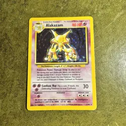 Pokemon TCG Alakazam Base Set 1/102 Holo LP Nice Condition - Image 1