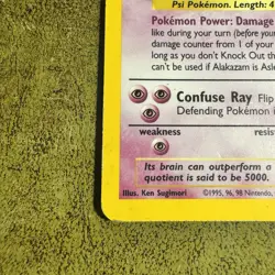 Pokemon TCG Alakazam Base Set 1/102 Holo LP Nice Condition - Image 2