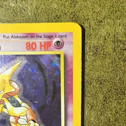 Pokemon TCG Alakazam Base Set 1/102 Holo LP Nice Condition - Image 4
