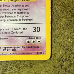 Pokemon TCG Alakazam Base Set 1/102 Holo LP Nice Condition - Image 5
