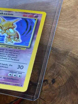 Pokemon TCG Alakazam 1/102 Holo Rare base set 1999 WOTC - NM/LP - Image 3