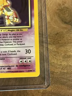 Pokemon TCG Alakazam 1/102 Holo Rare base set 1999 WOTC - NM/LP - Image 5