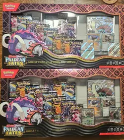 Pokemon TCG Scarlet & Violet Paldean Fates Great Tusk Iron Treads Premium Box EX - Image 1