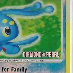 POKEMON D&P LP REV-HOLO BK *2008* Rare FOIL-STAMPED Promo DPBP#529 MANAPHY Lv.20 - Image 2