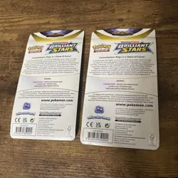 Brilliant Stars Eevee/Flapple Lot of 2 Single pack Checklane Blister Set Booster - Image 2