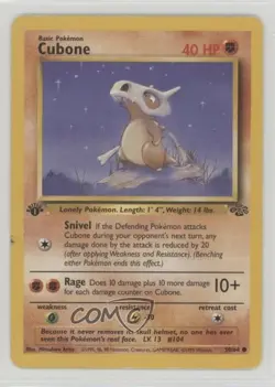 Cubone 1st Ed. Pokemon Jungle #50 1999 - Image 1