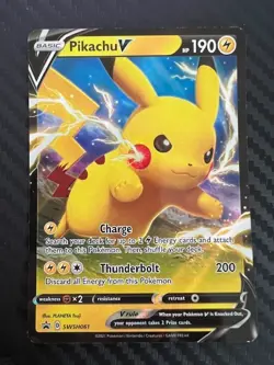 Pokemon TCG Pikachu V SWSH061/307 SWSH Black Star Promos NM - Image 1