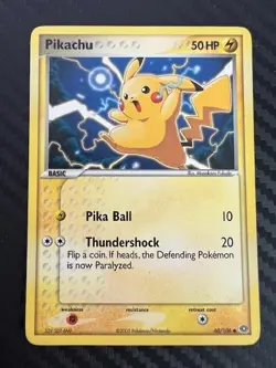 Pokemon TCG Pikachu EX Emerald 60/106 Regular LP - Image 1