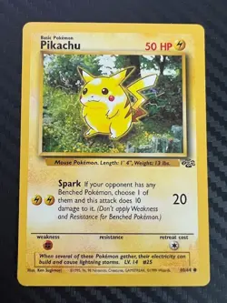 Pokemon TCG Pikachu 60/64 Common Unlimited Jungle LP - Image 1