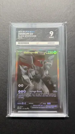 Pokemon TCG - Zekrom EX Black Bolt - Black White Rare 172/086 - ACE 9 - Image 1