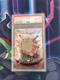 2000 Pokemon Series 1 TV Topps Chrome No #36 Clefable ??PSA 10 GEM MINT?? - Image 1