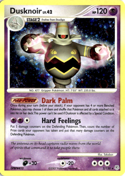 Dusknoir 2/130 Pokemon Diamond and Pearl Holo Rare LP - Image 1