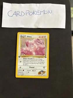 Pokemon Card Koga’s Ditto 10/132 1STGym Challenge Holo-Eng-Good! - Image 1