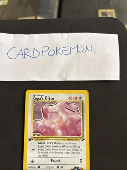 Pokemon Card Koga’s Ditto 10/132 1STGym Challenge Holo-Eng-Good! - Image 2