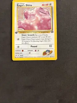 Pokemon Card Koga’s Ditto 10/132 1STGym Challenge Holo-Eng-Good! - Image 3