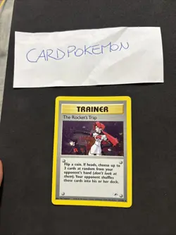 Pokemon Card Trainer The Rocket's Trap Holo 19/132 Gym Heroes-Eng-Mint! - Image 1