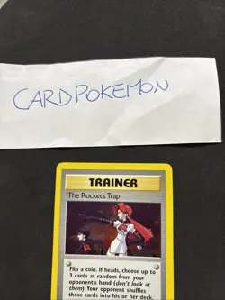 Pokemon Card Trainer The Rocket's Trap Holo 19/132 Gym Heroes-Eng-Mint! - Image 2