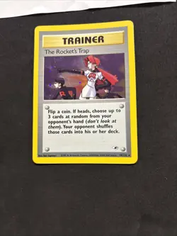 Pokemon Card Trainer The Rocket's Trap Holo 19/132 Gym Heroes-Eng-Mint! - Image 3