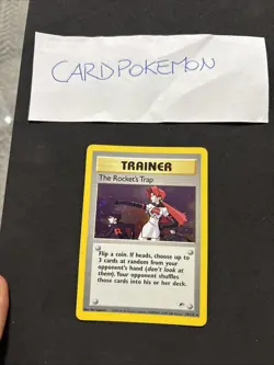 Pokemon Card Trainer The Rocket's Trap Holo 19/132 Gym Heroes ENG carta - Image 1