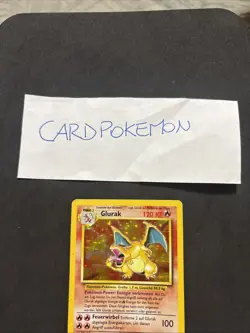Pokemon Card CHARIZARD GLURAK 4/102- Set Base 1999- Tedesco- Exc! - Image 2