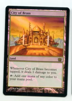 MtG Citta d'Ottone City of Brass FOIL...Golden!!! - Image 1