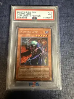 Yu-Gi-Oh! 2003 DCR-Dark Crisis 1st Edition Vampire Lord #000 PSA 9 - Image 1