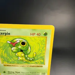 Caterpie Common Base Set (Shadowless) 045/102 LP Vintage Pokemon Card WOTC 1999 - Image 3