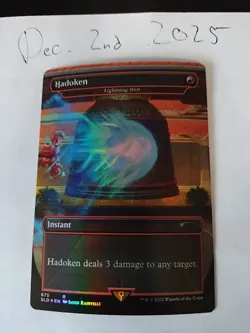 MTG Hadoken Lightning Bolt Secret Lair Drop Foil Card NM #675 - Image 1